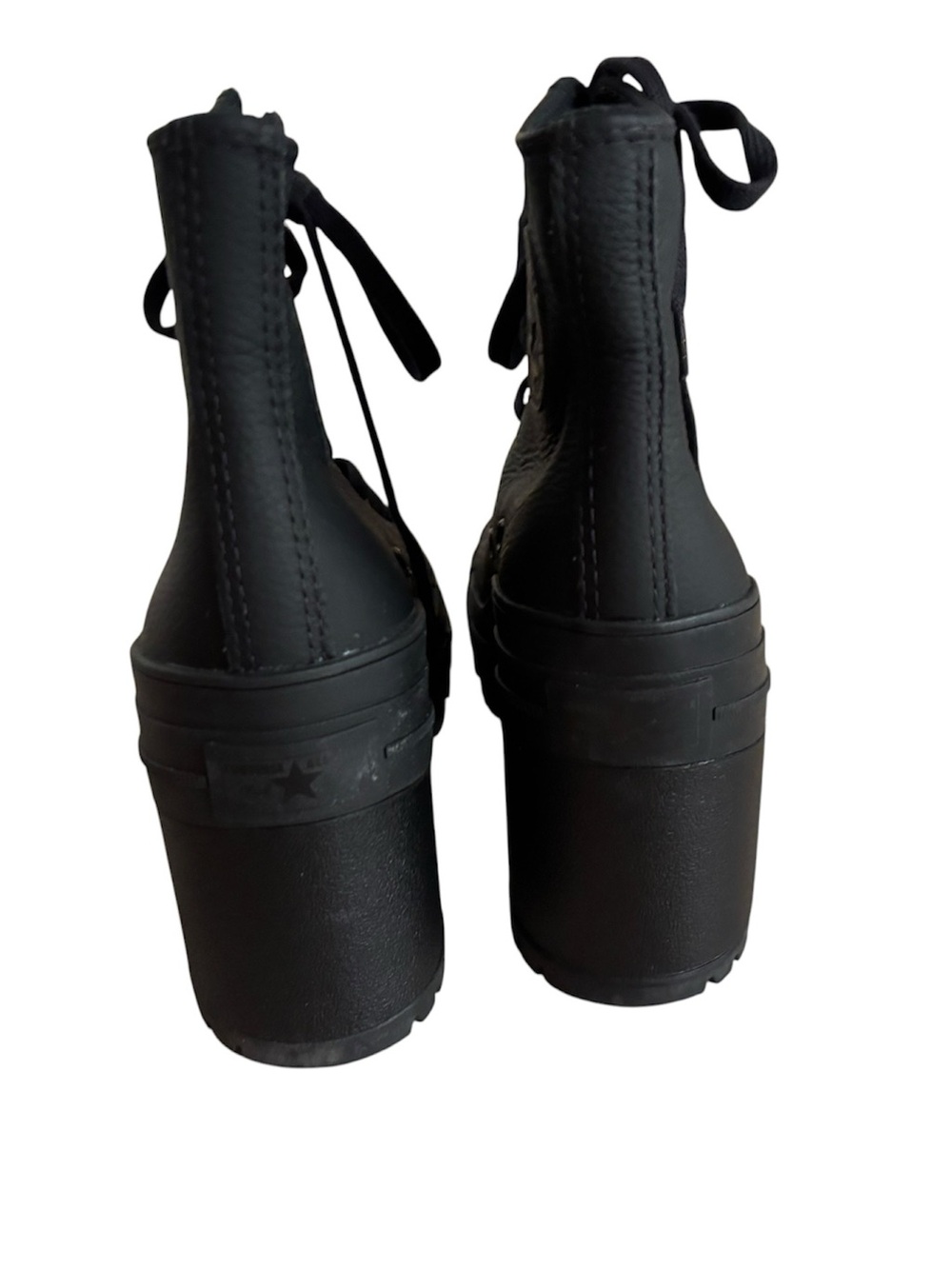 🖤 Vintage Converse Black Platform Heeled Boots 🖤 - Picture 7 of 8